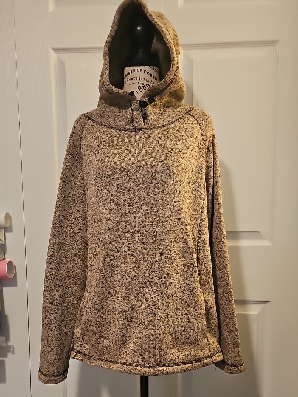 Relaxed Hooded Pullover Sweater - Tan/Natural